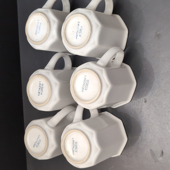 VGT, Stoneware Northkraft Korea Set Of 6 Coffee Cups with Swimming Ducks. - Picture 13 of 14